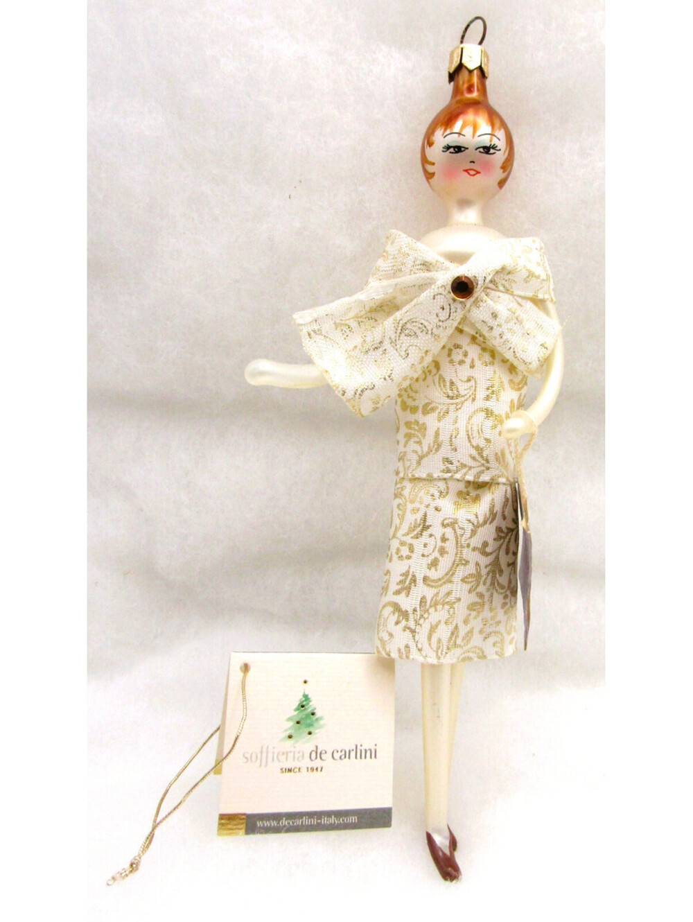 Bergdorf Goodman Tagged Italian Glass Christmas Ornament by Soffieria De Carlini